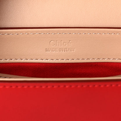 Chloe Shiny Calfskin Goatskin Mini C Double Carry Red Pink 6 of 13