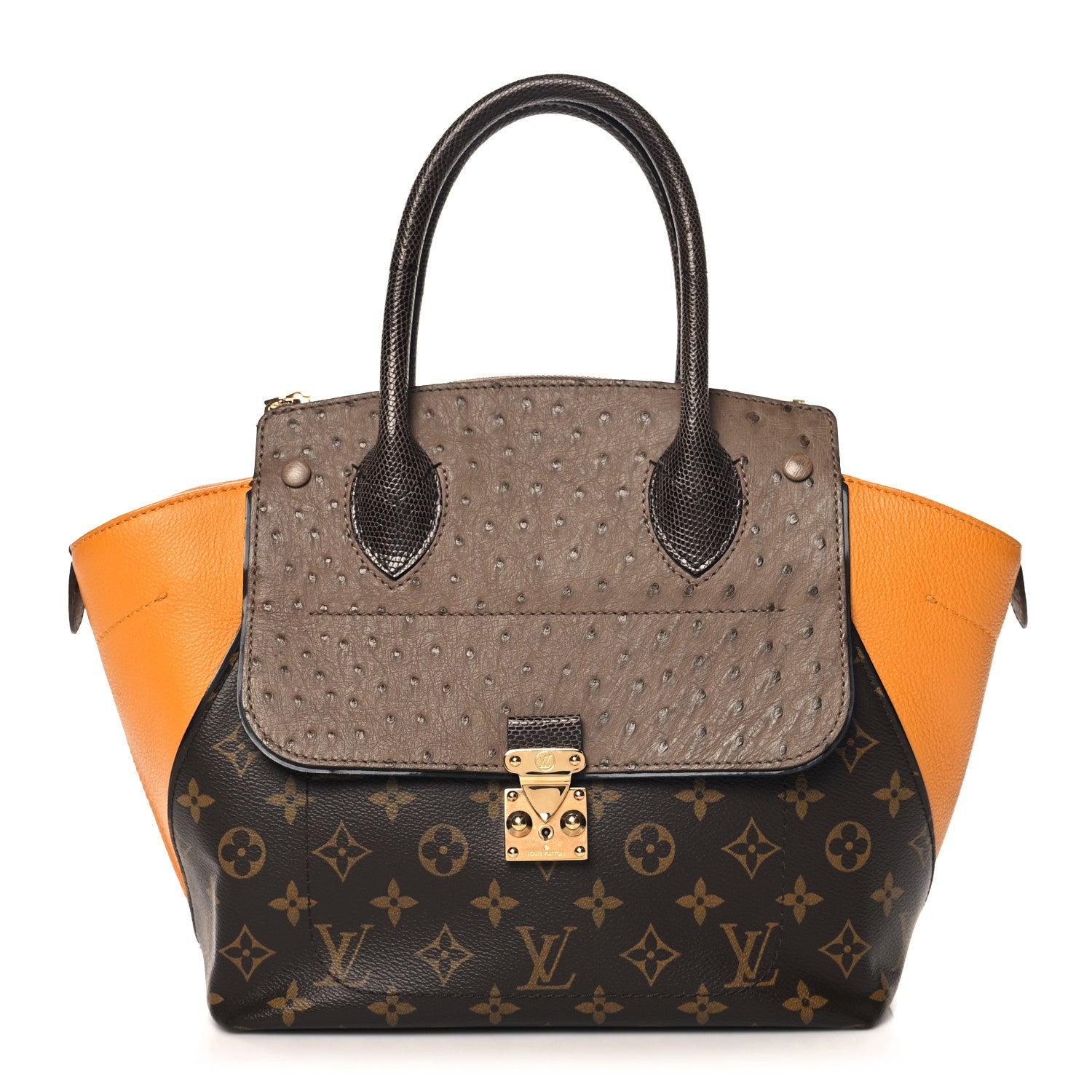 Louis Vuitton Monogram Ostrich Python Majestueux PM Yellow 1 of 9
