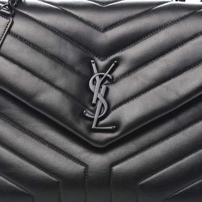 Saint Laurent Calfskin Y Quilted Monogram Medium Loulou Chain Satchel Black 12 of 12