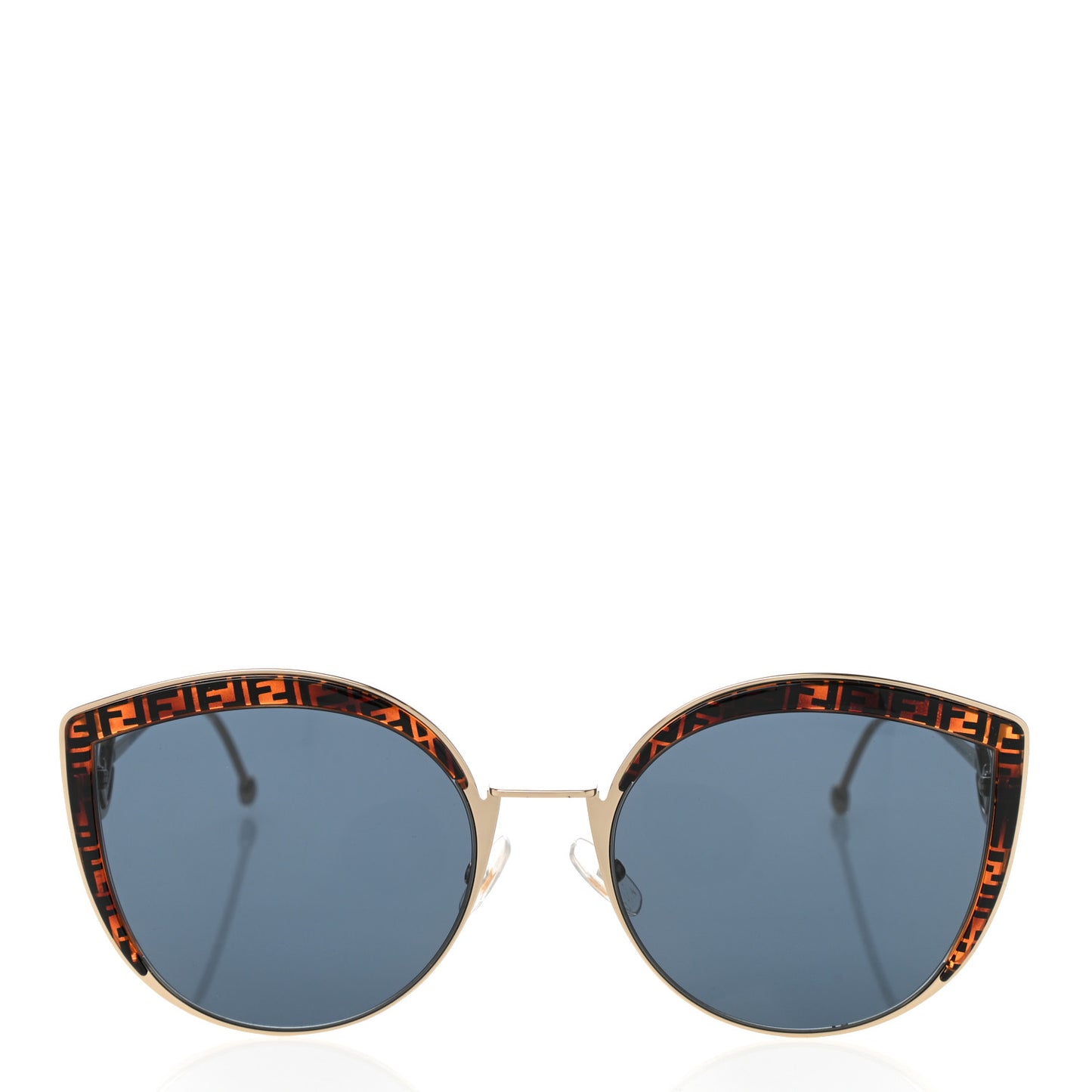Metal Acetate F is Fendi FF Cat Eye Sunglasses FF 0290/S Blue Havana