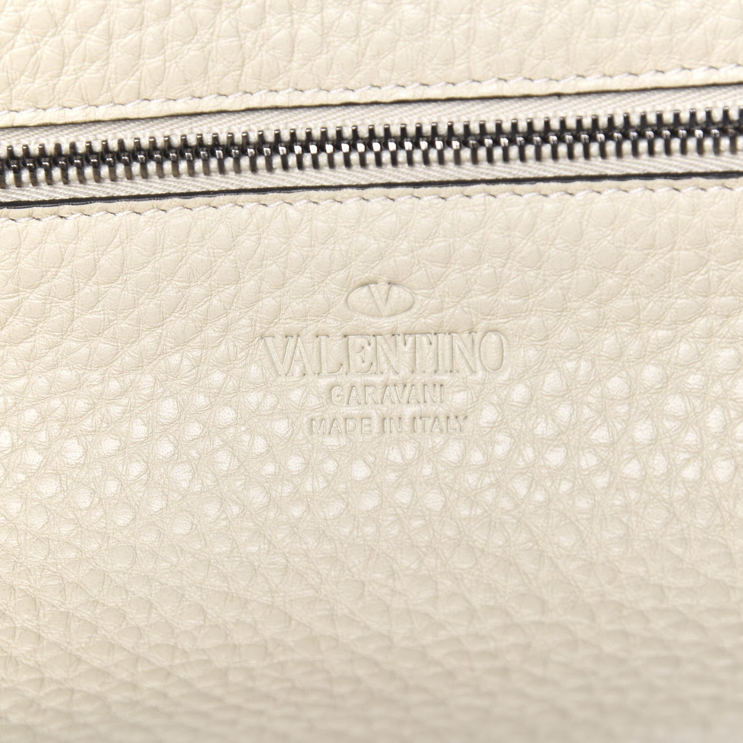 Valentino Garavani Alce Printed Calfskin Medium Rockstud Tote Light Ivory 5 of 9
