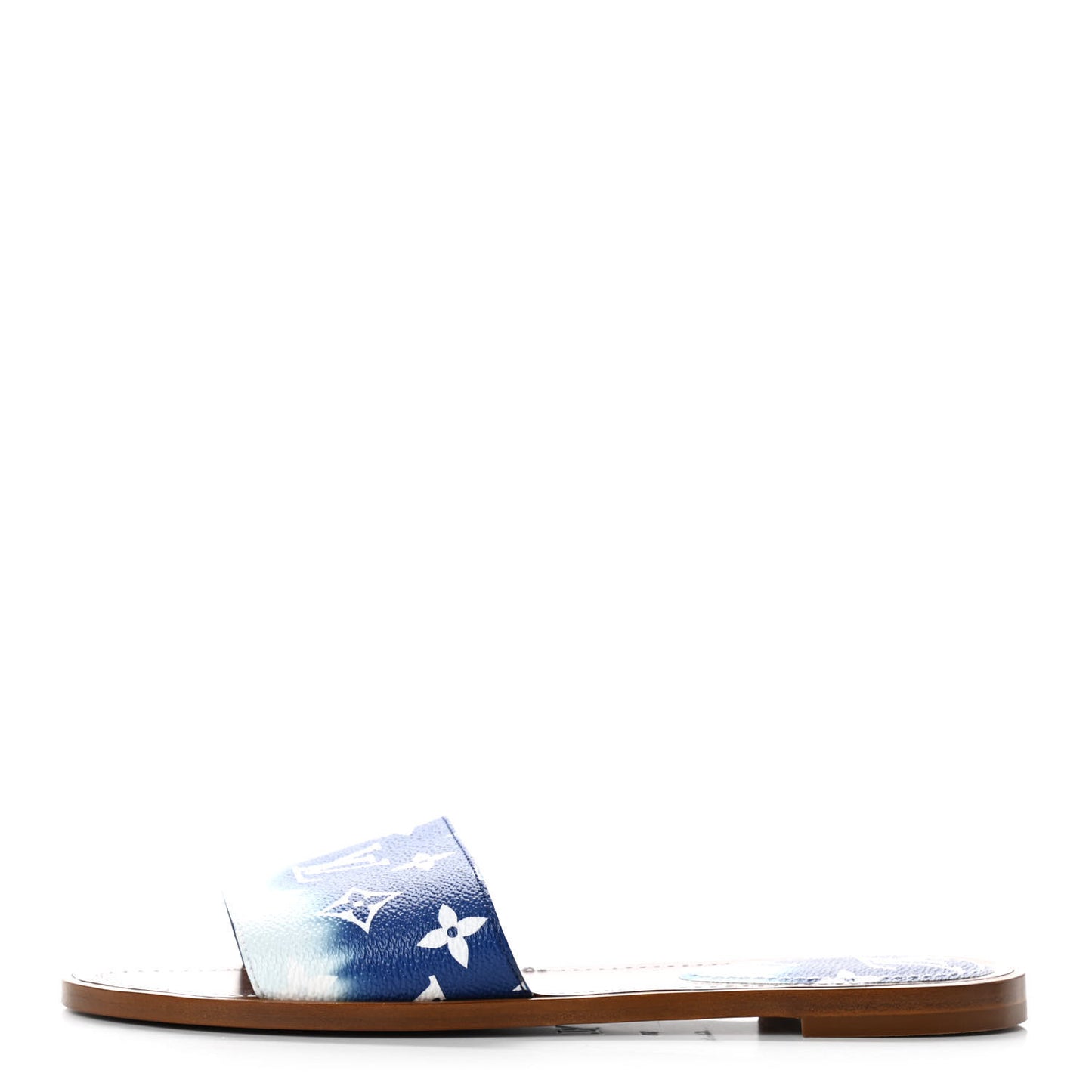 Monogram Escale Lock It Flat Mule 38 Blue