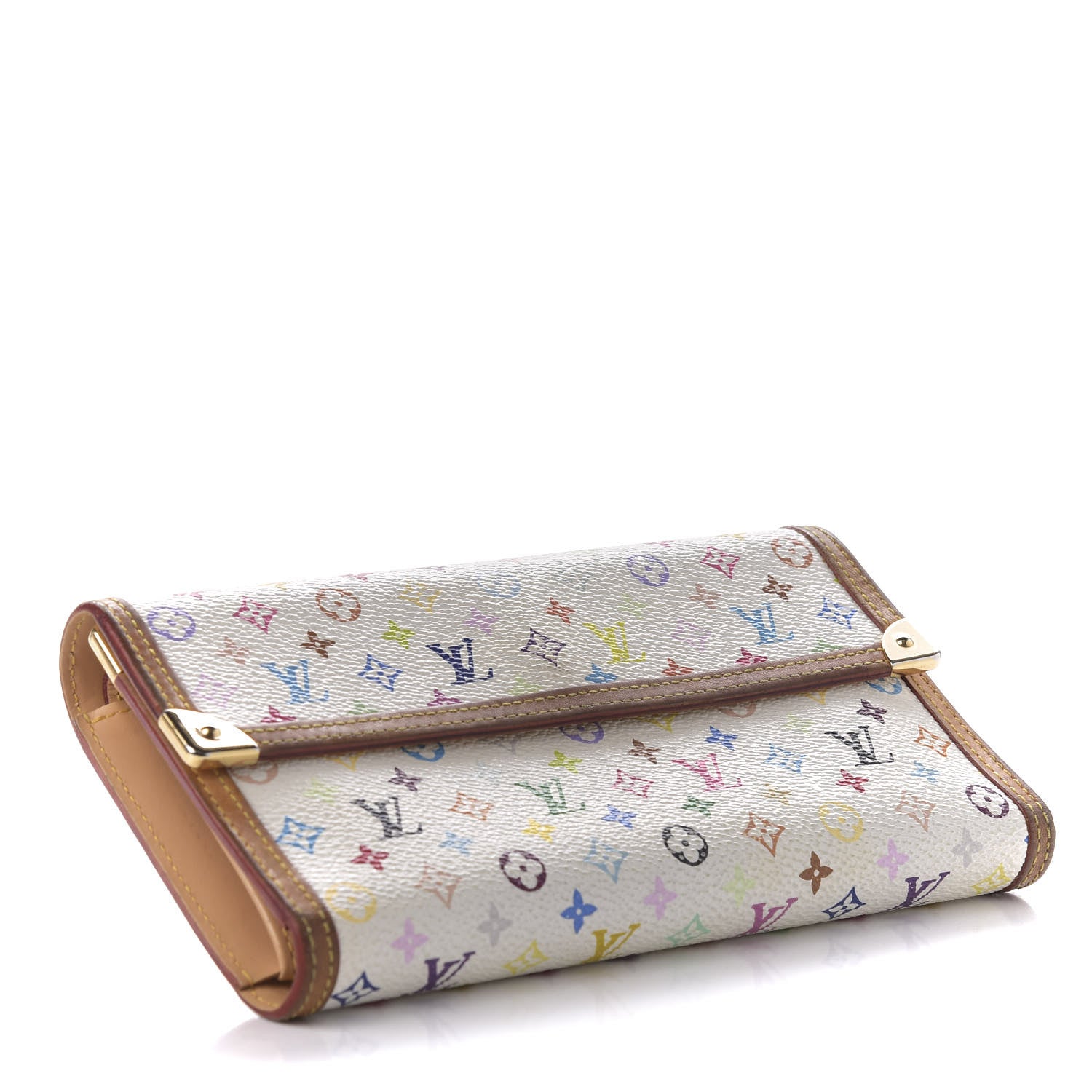 Louis Vuitton Monogram Multicolor Porte Tresor International Wallet White 4 of 10