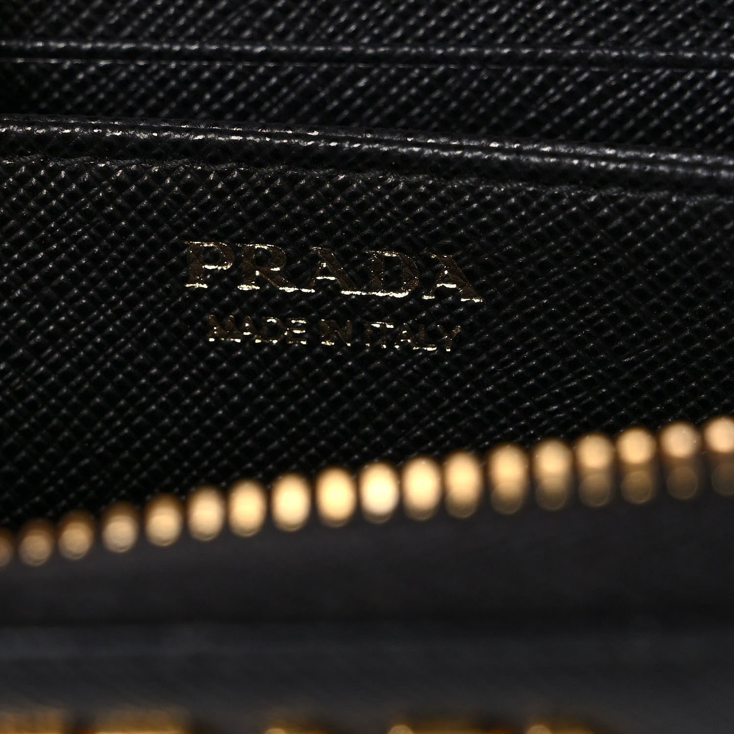 Prada Saffiano Compact Zip Around Wallet Black 6 of 8