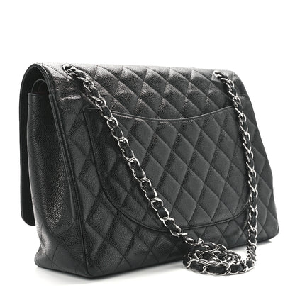 Chanel Caviar Quilted Maxi Double Flap Black 3 of 12