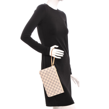 Louis Vuitton Damier Azur Neverfull MM GM Pochette 2 of 7