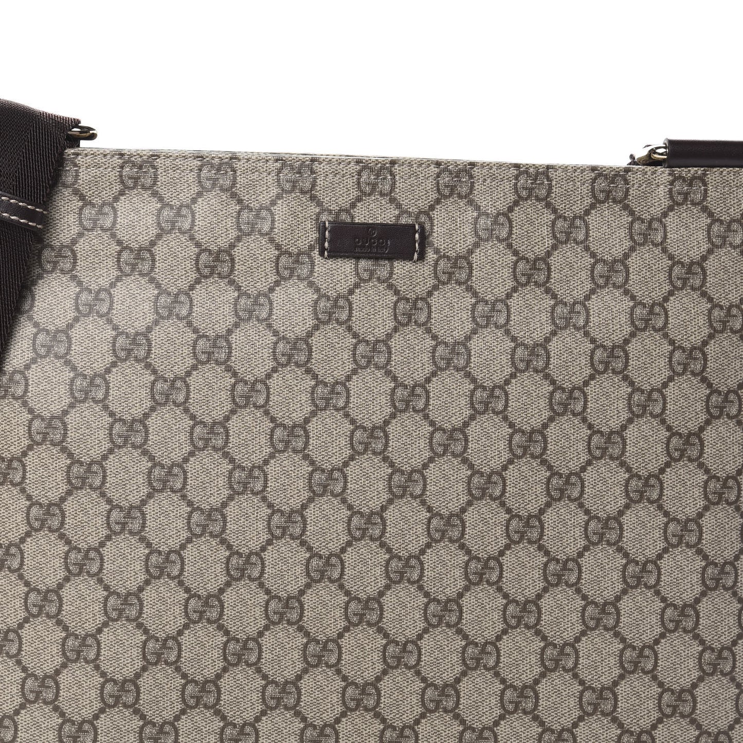 GG Supreme Monogram Medium Flat Messenger Bag Dark Brown