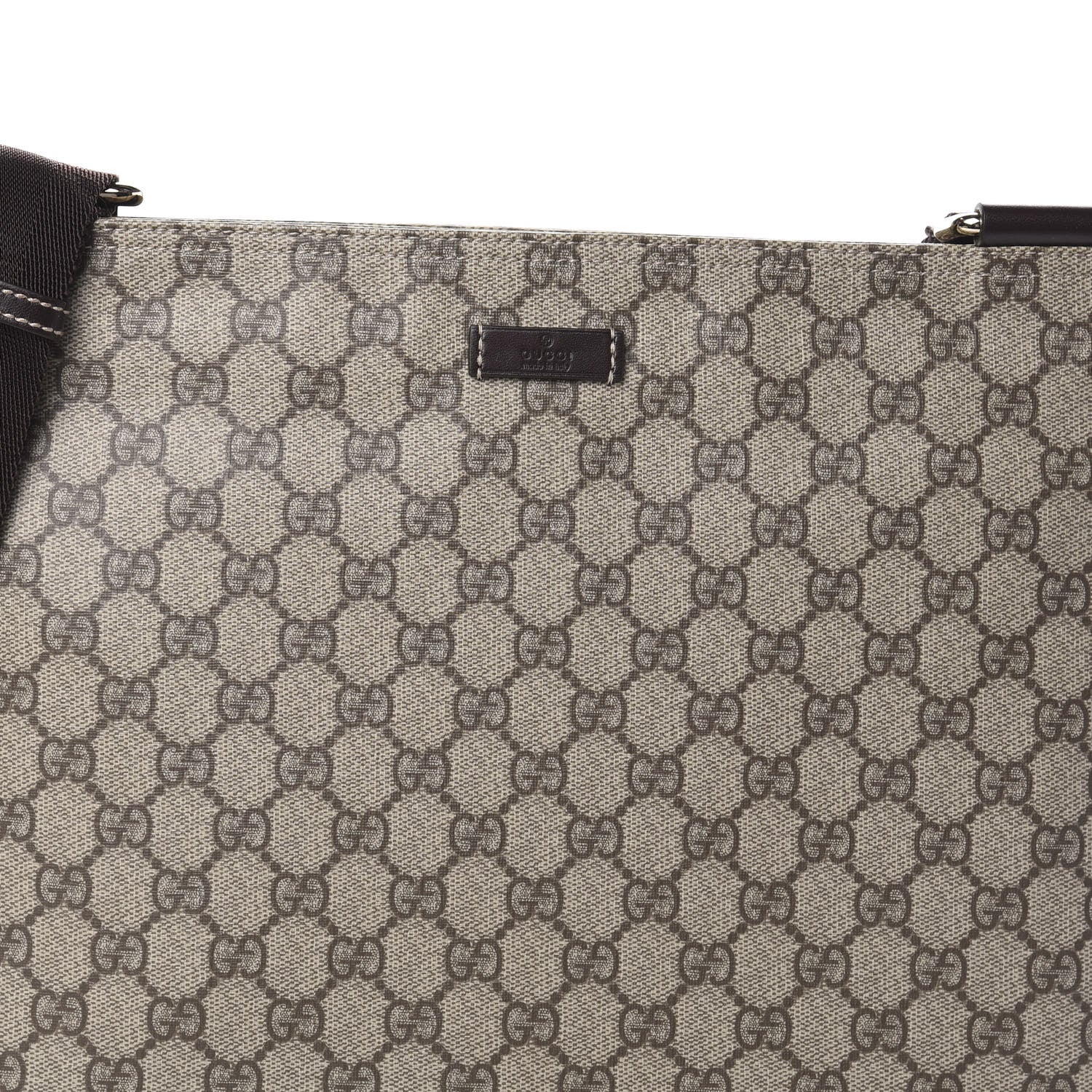 Gucci GG Supreme Monogram Medium Flat Messenger Bag Dark Brown 7 of 9