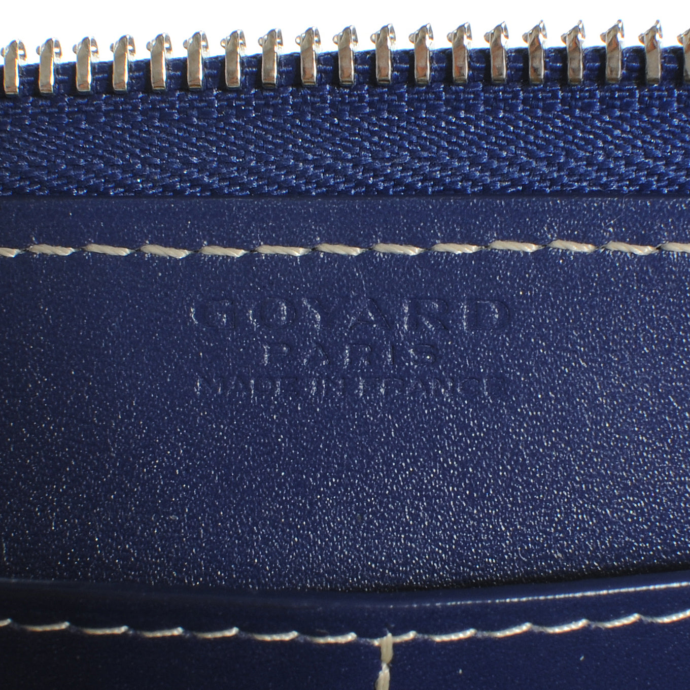 Goyardine Matignon Zip Around GM Wallet Blue