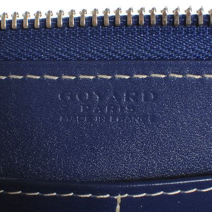 Goyard Goyardine Matignon Zip Around GM Wallet Blue 4 of 5