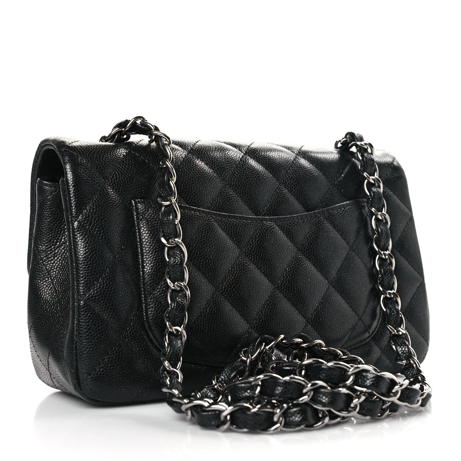 Chanel Iridescent Caviar Quilted Mini Rectangular Flap Black 3 of 10