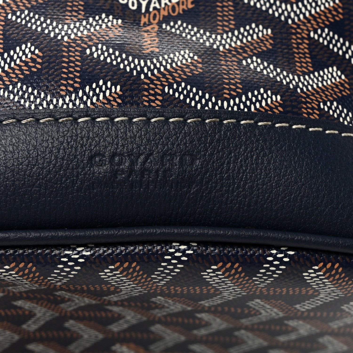 Goyard Goyardine Petit Flot Bucket Bag PM Navy 6 of 9