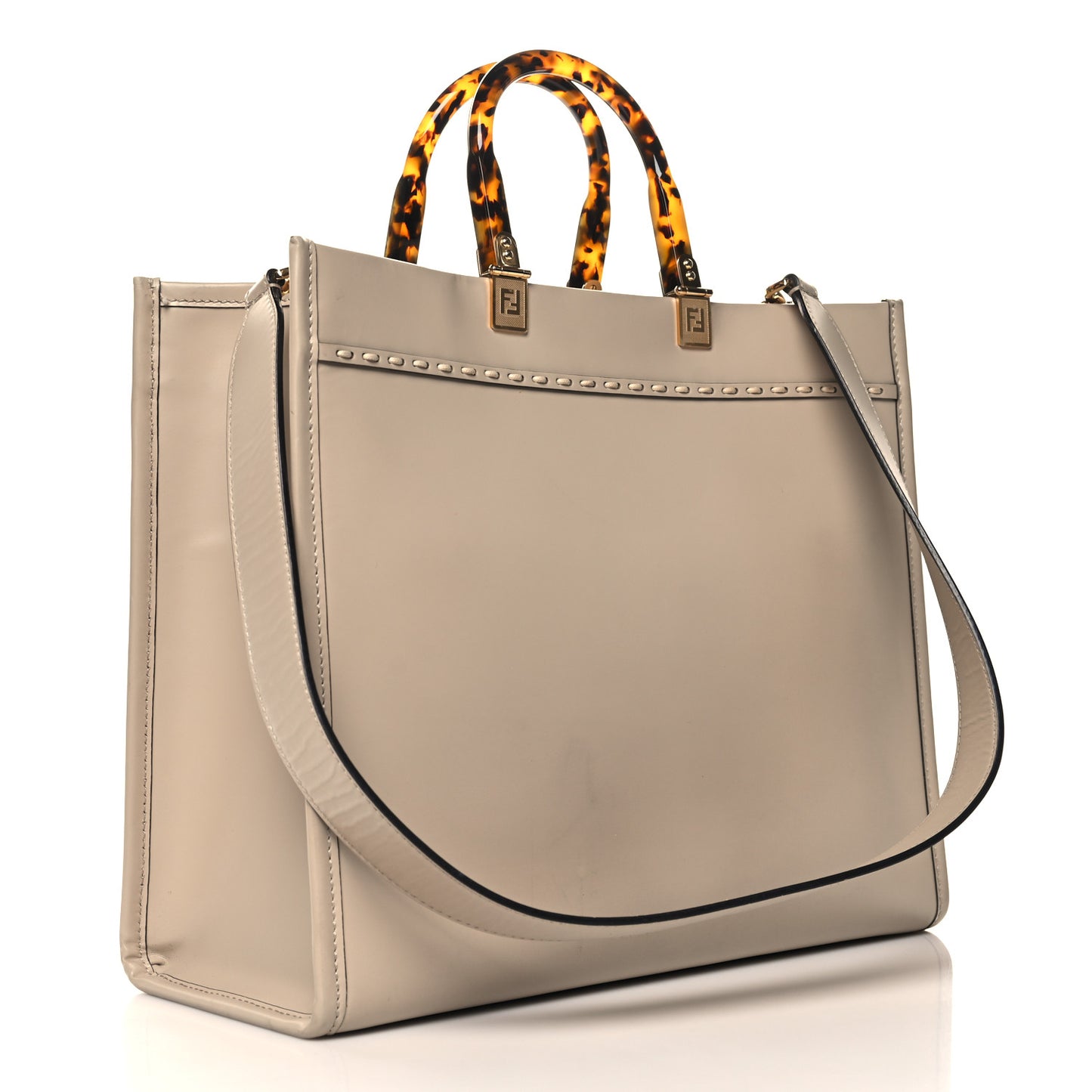 Vitello King Plexiglass Elaphe Python Print Logo Medium Fendi Sunshine Shopper Tote Nuvola Daisy Roccia