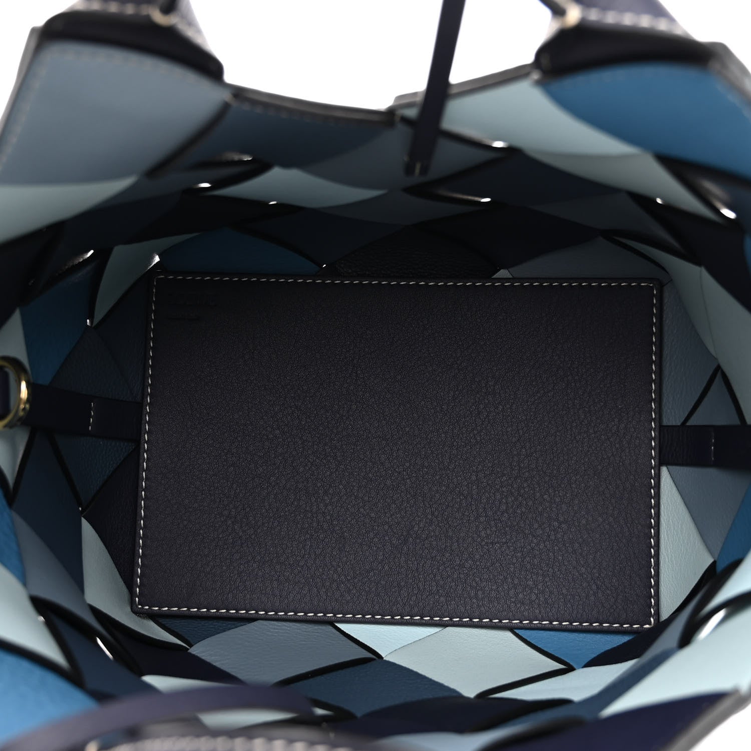 Loewe Calfskin Woven Small The Surplus Collection Basket Bag Steel Crystal 5 of 9
