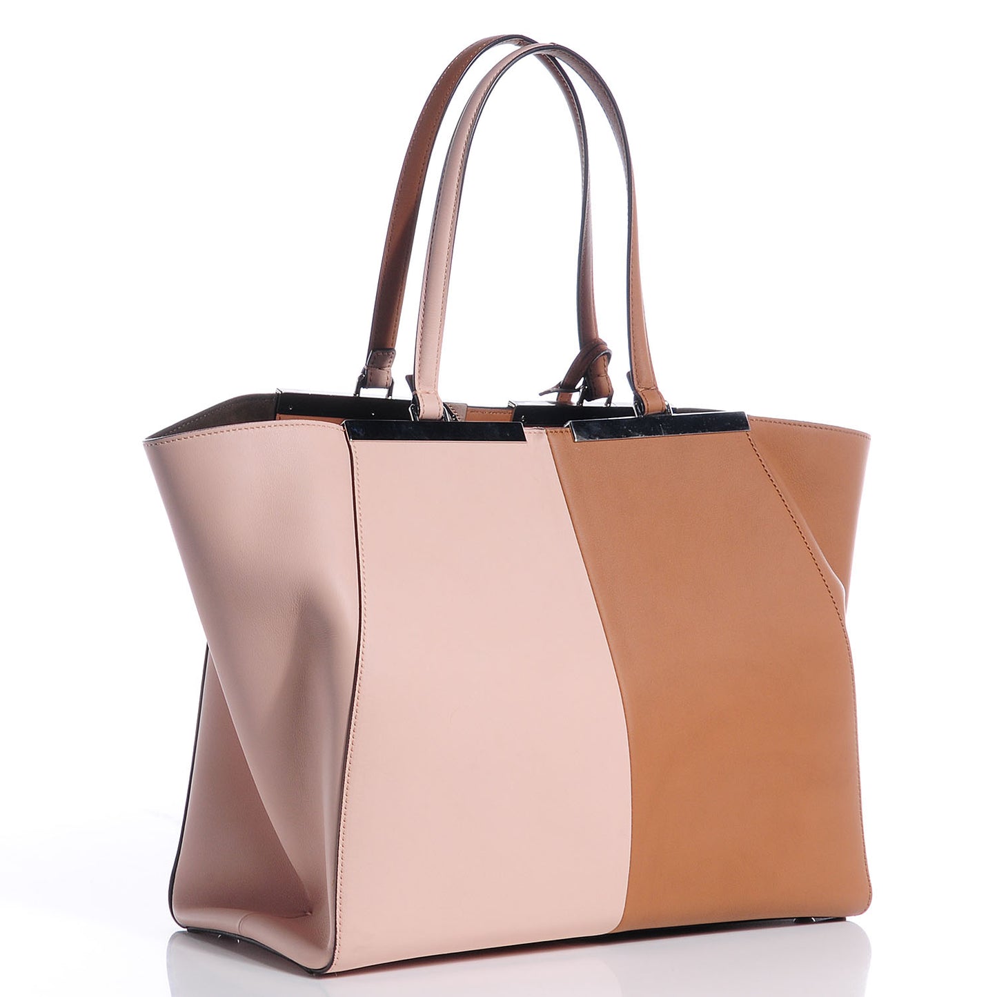 Vitello Bi-Color Large 3Jours Tote Orzo Rosa Plaster