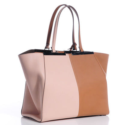 Fendi Vitello Bi-Color Large 3Jours Tote Orzo Rosa Plaster 5 of 12