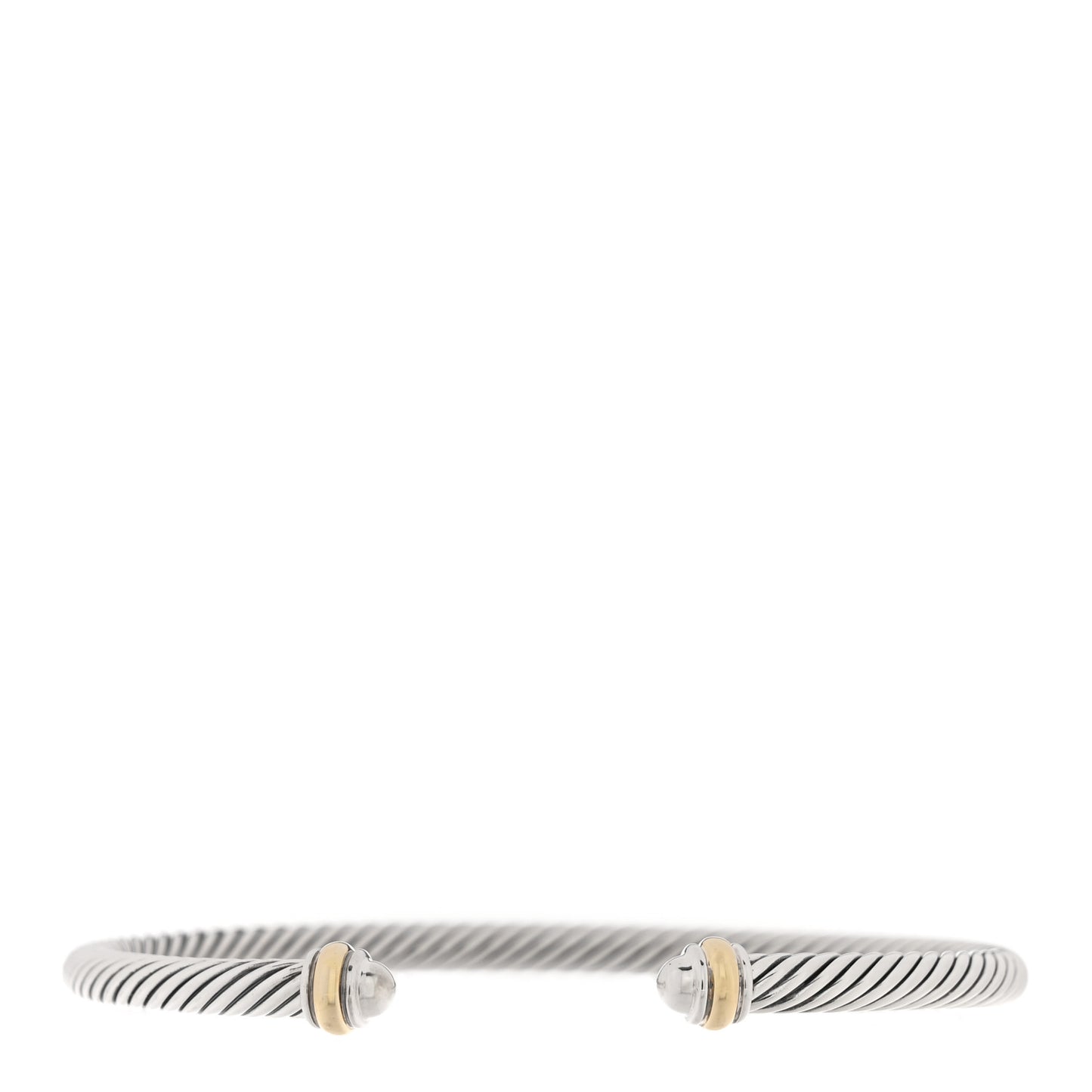 Sterling Silver 18K Yellow Gold 4mm Cable Classics Bracelet