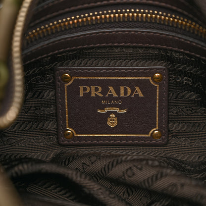 Prada Tessuto Nylon Vitello Daino Hobo Bruciato 6 of 15