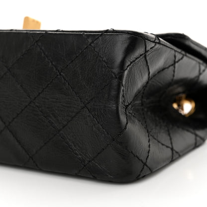 Chanel Aged Calfskin Quilted 2.55 Reissue Mini Flap Black 10 of 12