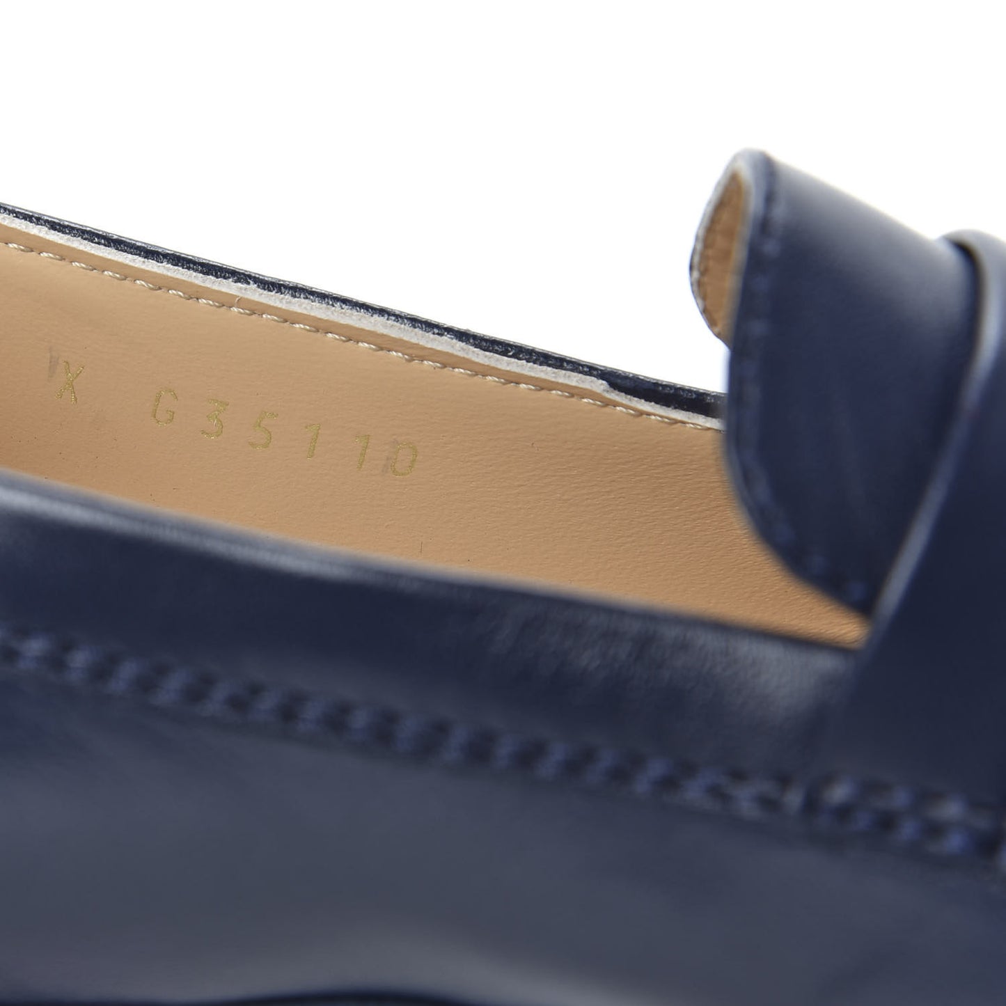 Lambskin CC Loafers 35.5 Navy