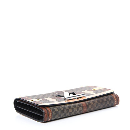 Louis Vuitton Transformed Damier Ebene Time Trunk Twist Wallet 3 of 12