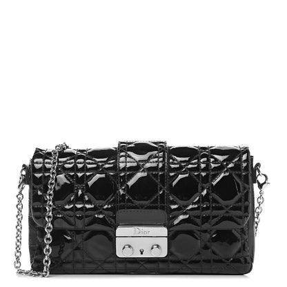 Christian Dior Patent Cannage New Lock Pouch Black 1 of 11