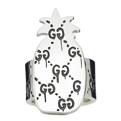 Gucci Sterling Silver GucciGhost Pineapple Ring 52 6 1 of 6