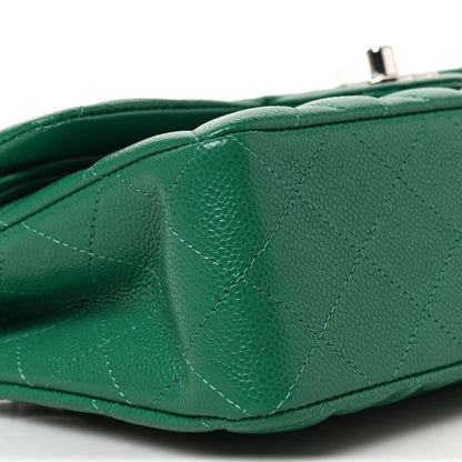 Chanel Caviar Quilted Small Double Flap Green 8 of 9