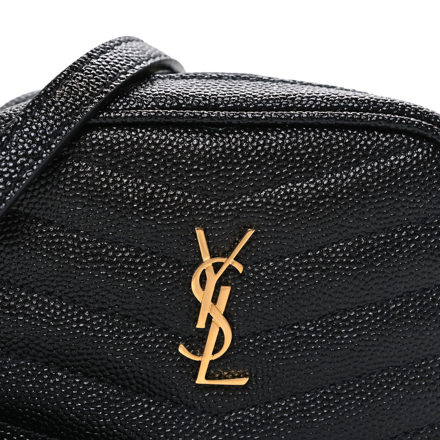 Saint Laurent Grain De Poudre Matelasse Monogram Baby Lou Camera Bag Black 8 of 10
