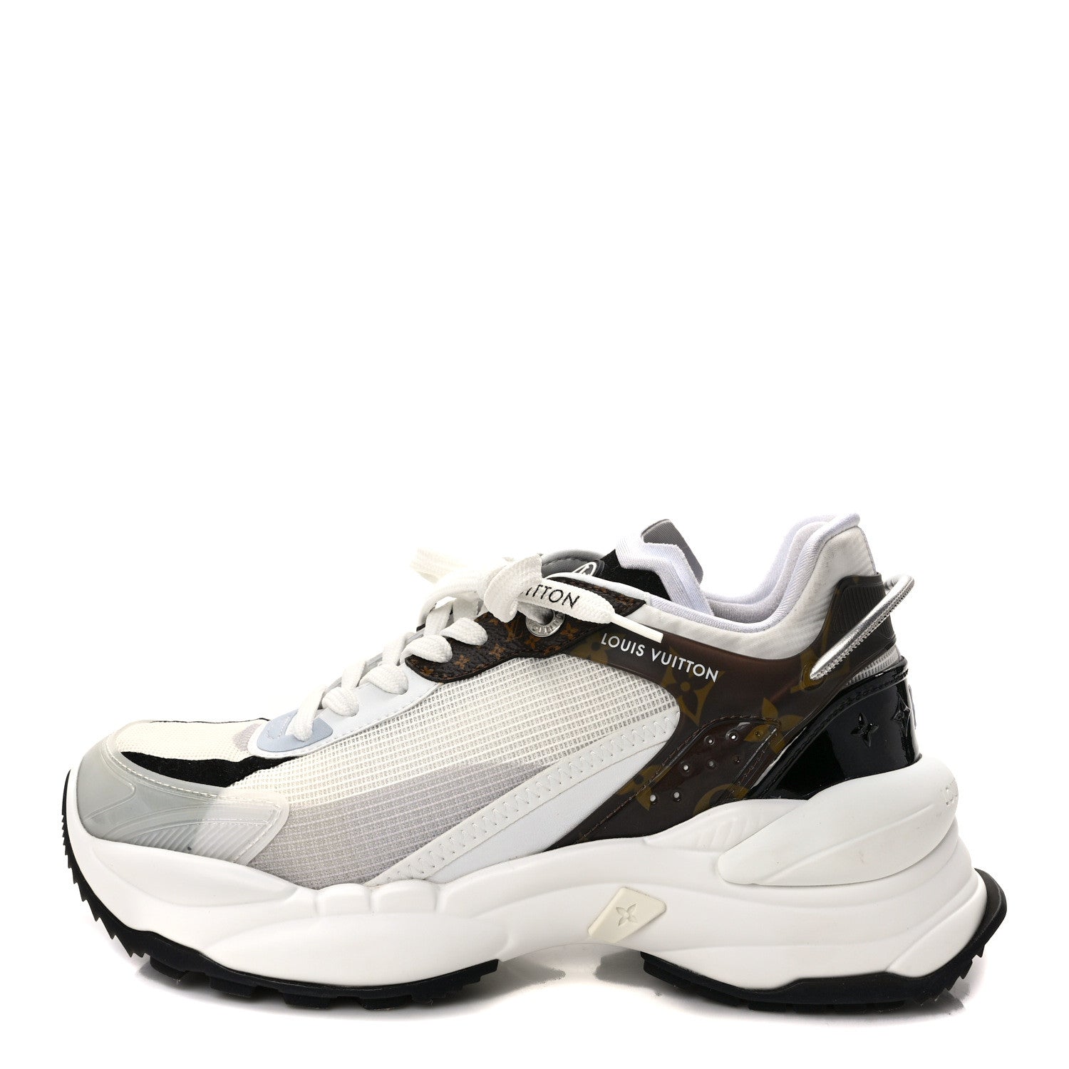 Louis Vuitton Monogram Calfskin Run 55 Sneakers 38 White 1 of 10