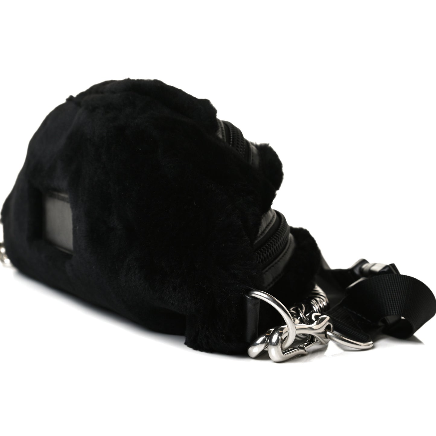 Mink Fur Attica Belt Bag Black