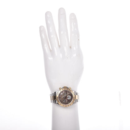 Rolex Stainless Steel 18K Yellow Gold Black Mother of Pearl 40mm Oyster Perpetual Cosmograph Daytona Watch 116523 2 of 8