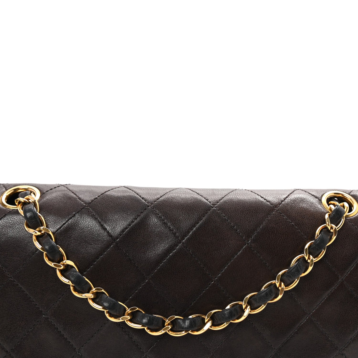 Chanel Lambskin Quilted Medium Double Flap Black 8 of 10
