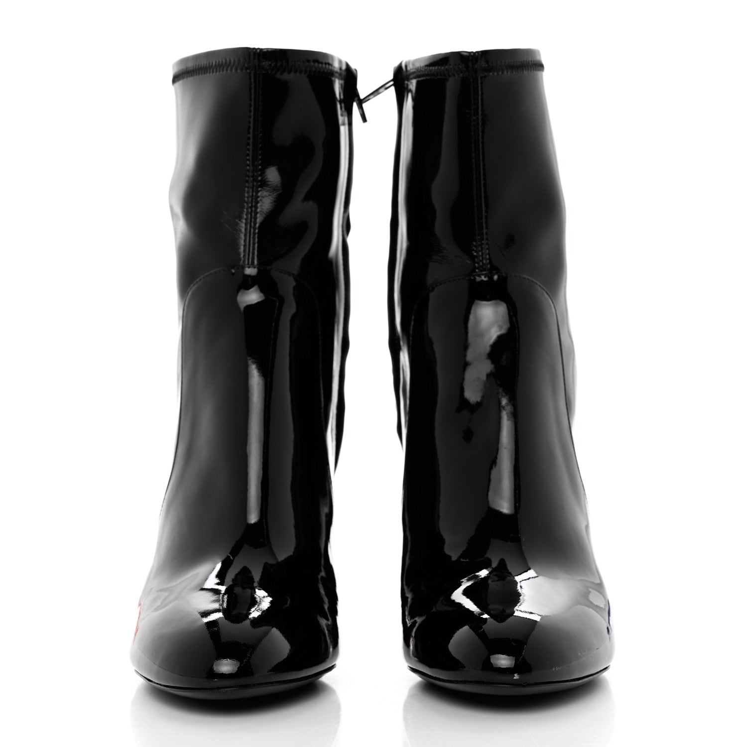 Louis Vuitton Patent Silhouette Ankle Boots 38 Black 2 of 11