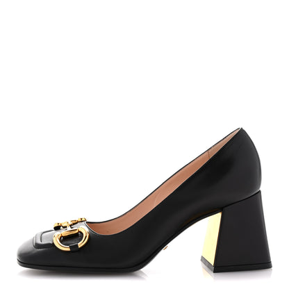 Gucci Malaga Kid Horsebit 75mm Pumps 36 Black 1 of 10