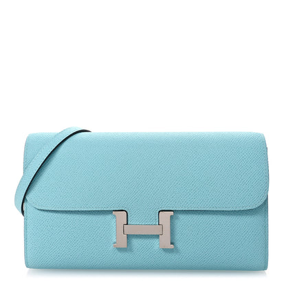 Hermes Epsom Constance Wallet To Go Bleu Atoll 1 of 10