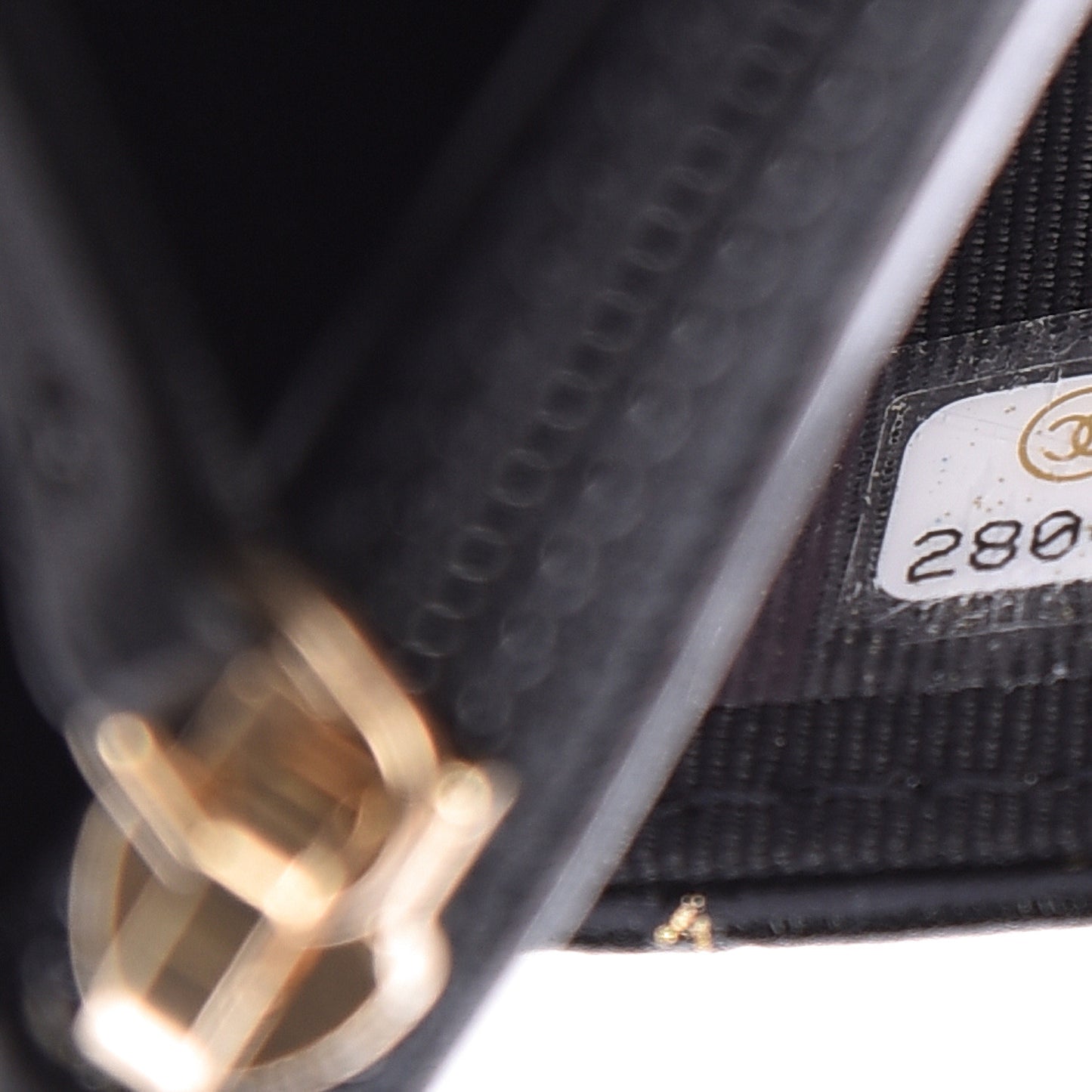 Calfskin Crocodile Embossed Graffiti 2.55 Cocodile Reissue Wallet On Chain WOC Black Gold