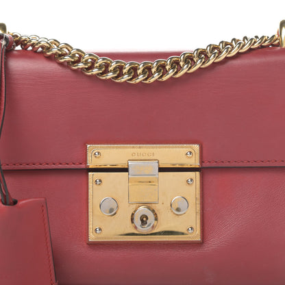 Gucci Calfskin Small Padlock Shoulder Bag Hibiscus Red 13 of 21