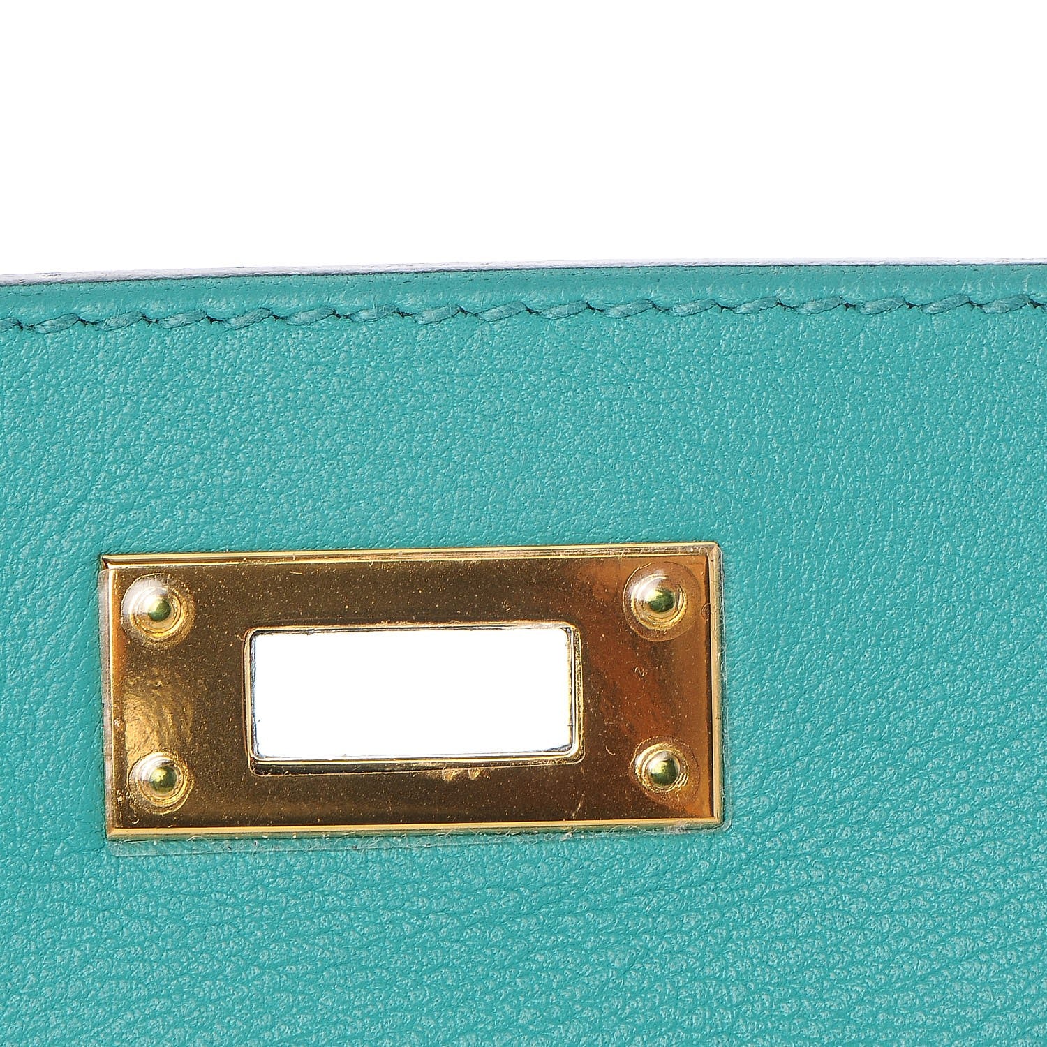 Hermes Swift Kelly Cut Clutch Pochette Bleu Paon 21 of 22