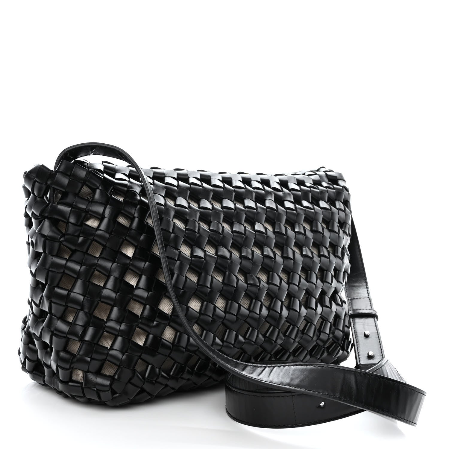 Bottega Veneta Nappa Intrecciato Crochet The Window Crossbody Bag Black 5 of 12