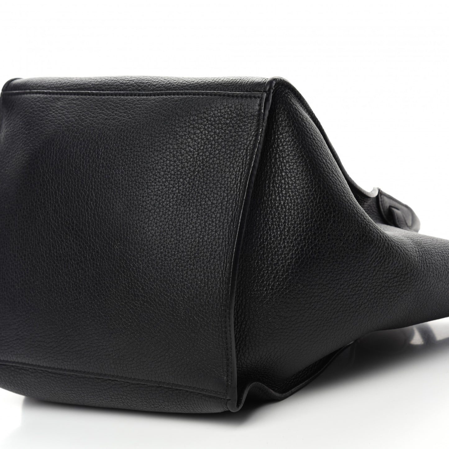 Supple Grained Calfskin Small Big Bag Black