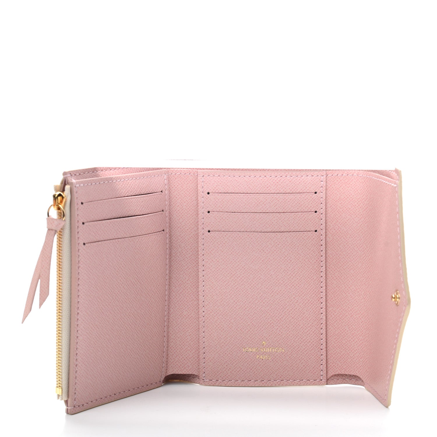 Louis Vuitton Damier Azur Victorine Wallet Rose Ballerine 5 of 9