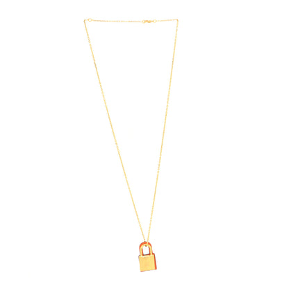 Hermes Swift Small O'Kelly Pendant Necklace Orange 2 of 4