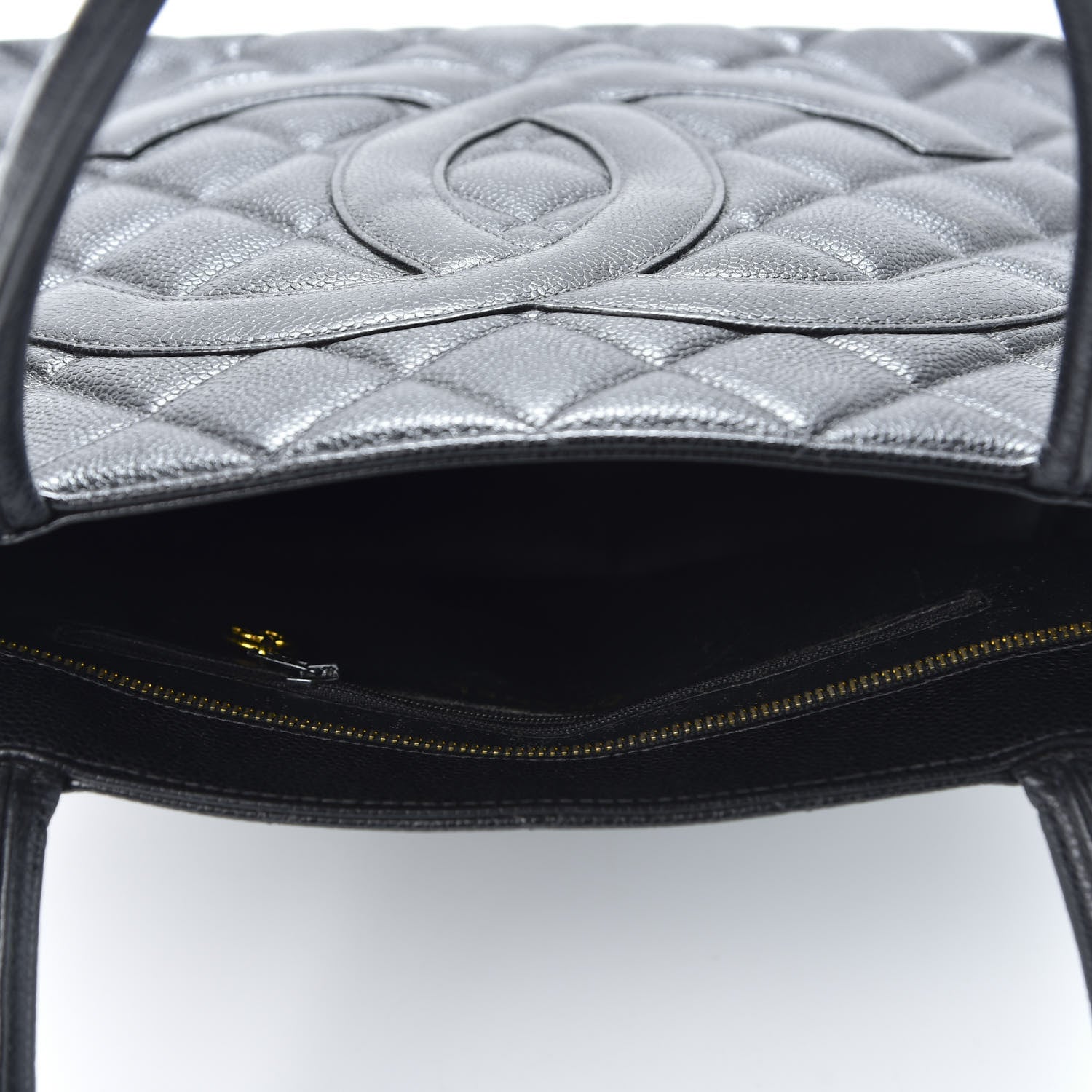 Chanel Caviar Quilted Medallion Tote Black 4 of 10