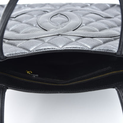 Chanel Caviar Quilted Medallion Tote Black 4 of 10