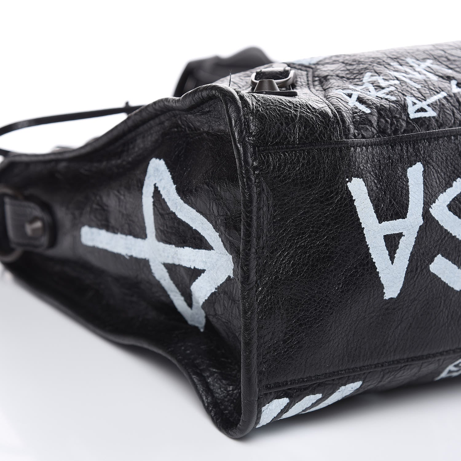 Balenciaga Agneau Arena Graffiti All Over Classic Hardware City Black White 7 of 8