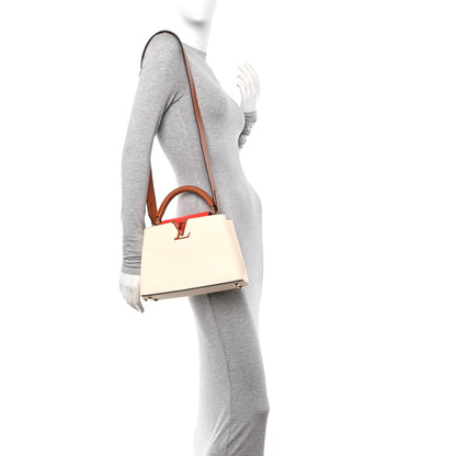 Louis Vuitton Taurillon Capucines BB Vanilla Light Beige Sienna Brown Tonic Orange 2 of 11