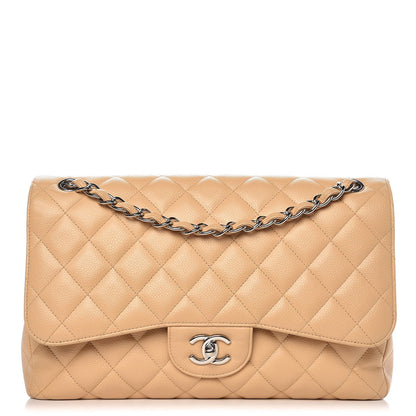 Chanel Caviar Quilted Jumbo Double Flap Beige Clair 1 of 13