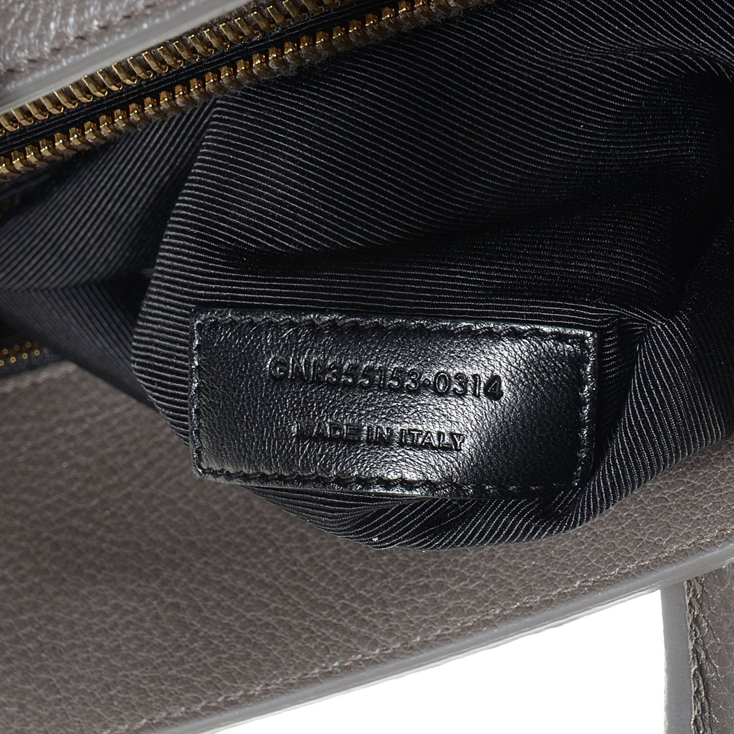 Grained Calfskin Small Sac De Jour Fog