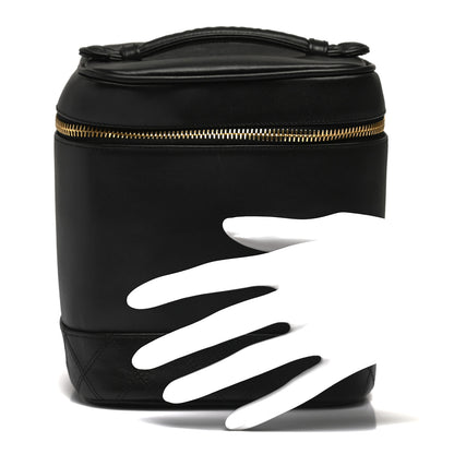 Chanel Lambskin Vanity Cosmetic Bag Black 2 of 10